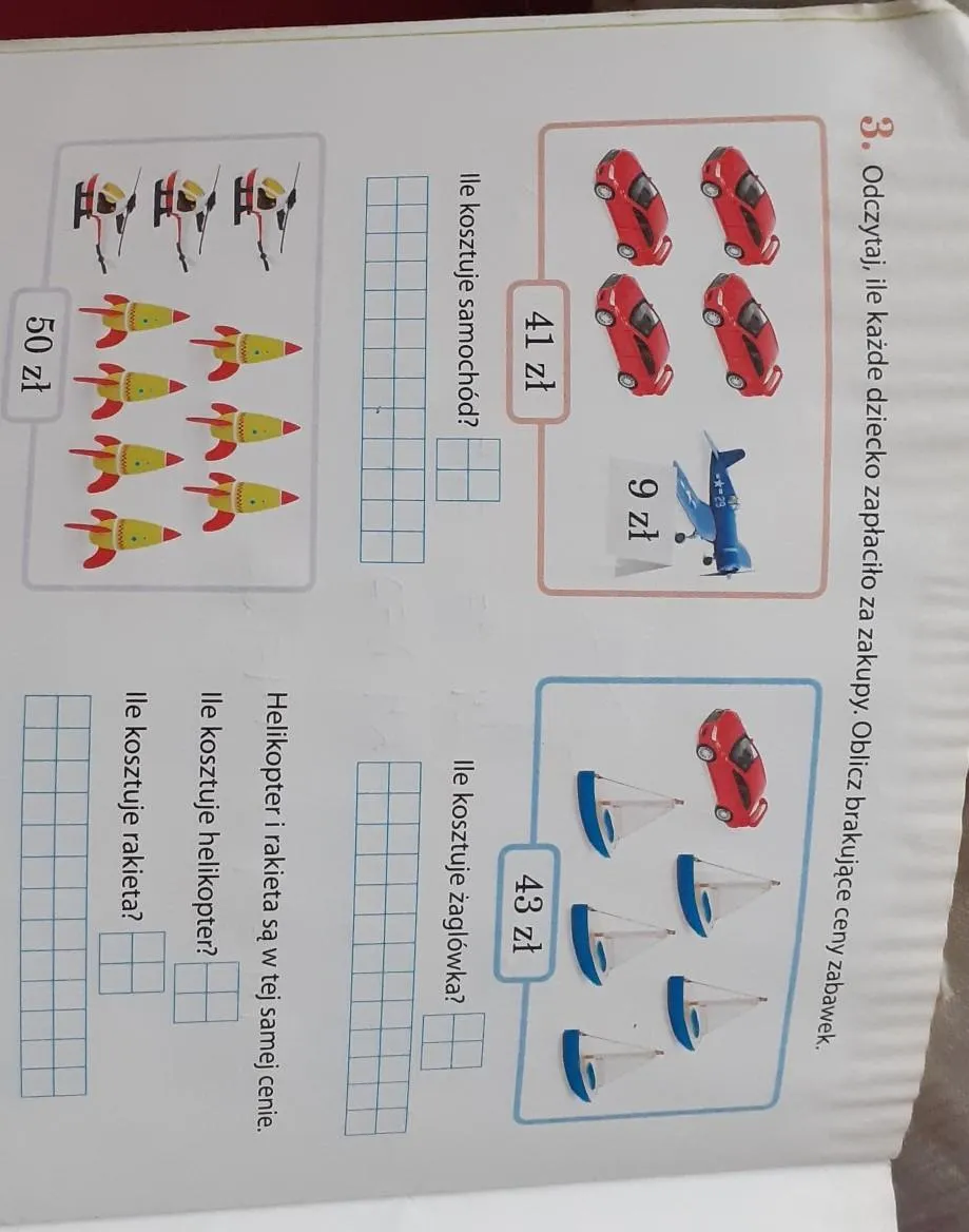 Zdjęcie Odczytaj z ilustracji, ile zapłaciło każde dziecko za pieczywo i uniknij błędów w obliczeniach