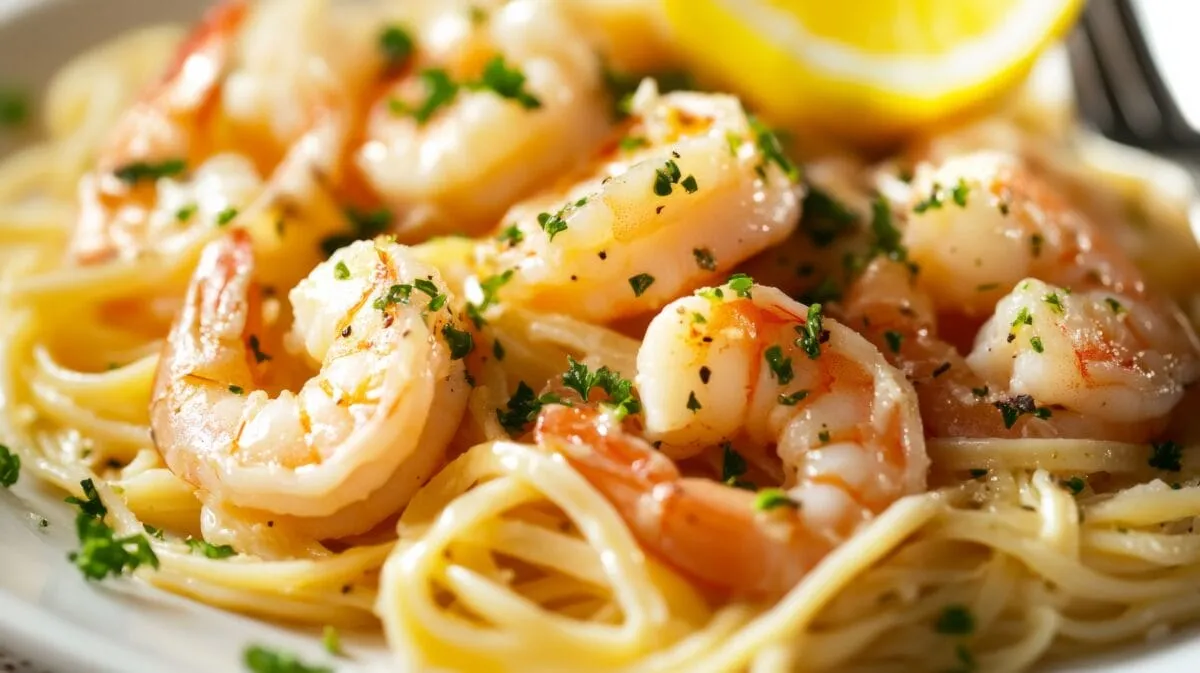 Zdjęcie Szybki przepis na makaron spaghetti z krewetkami na każdą okazję