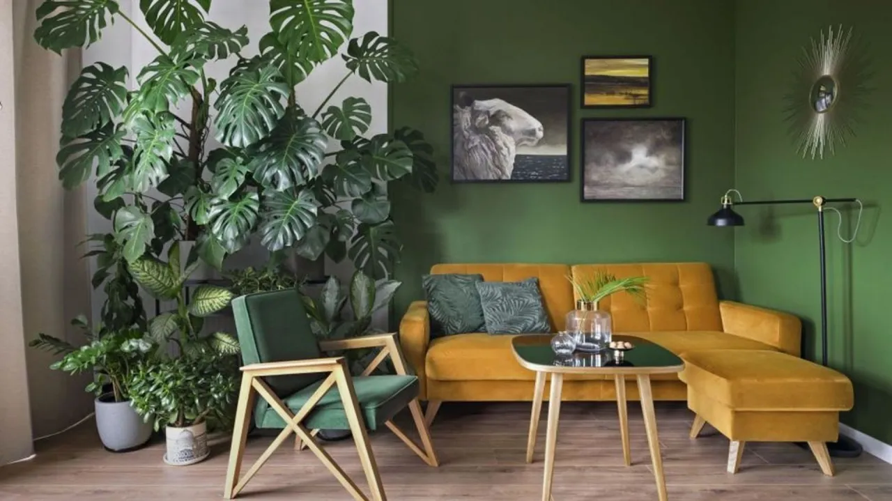 Zdjęcie Salon butelkowa zieleń: 5 najlepszych inspiracji na stylowe wnętrze