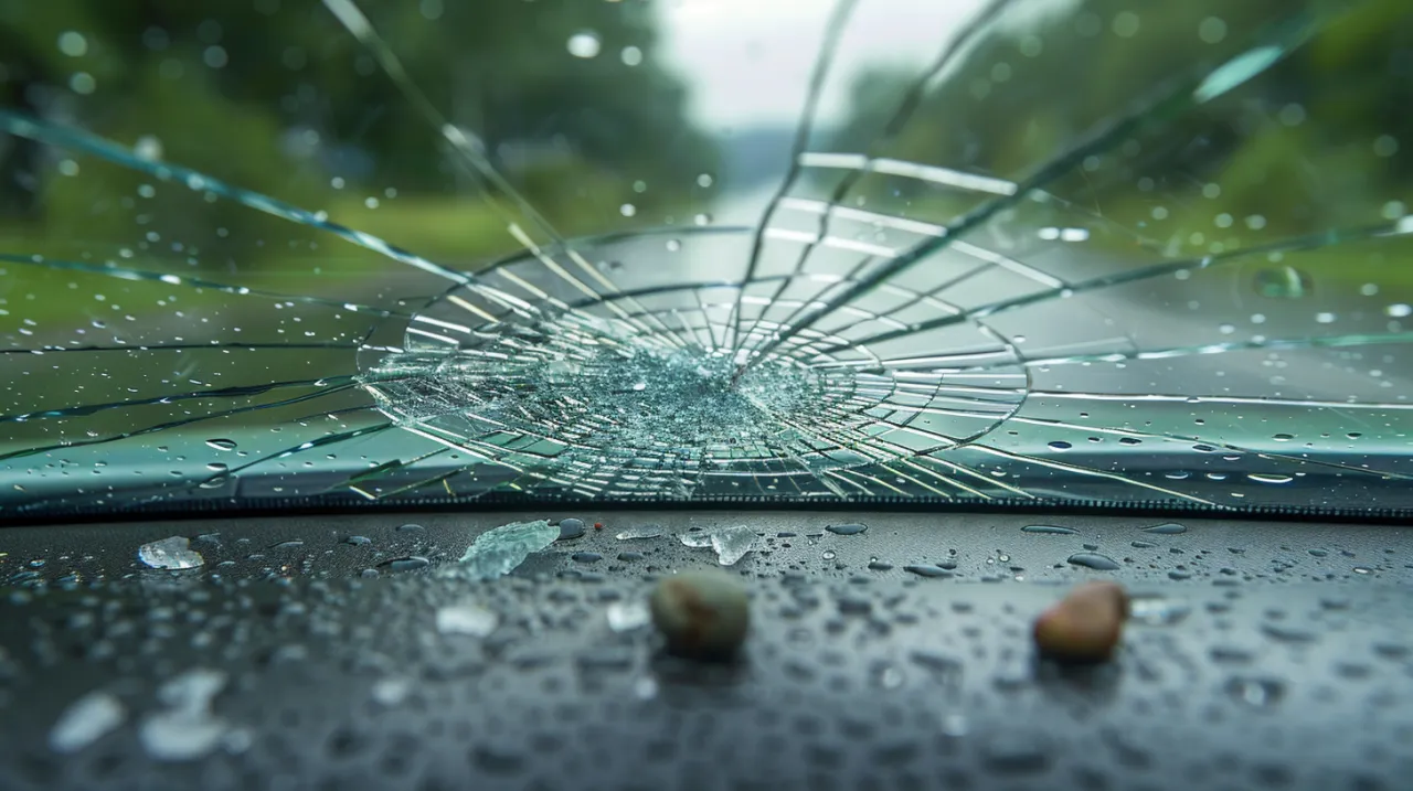 Zdjęcie Pęknięta Szyba w Aucie: Czy można jeździć z pękniętą szybą?