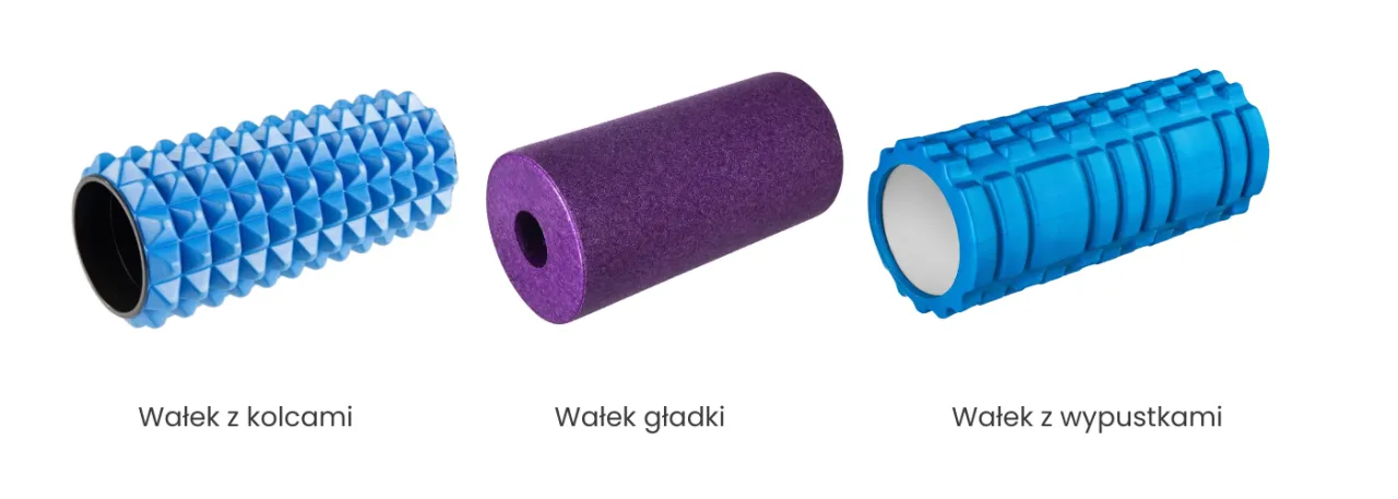 r&oacute;żne rodzaje roller&oacute;w do masażu