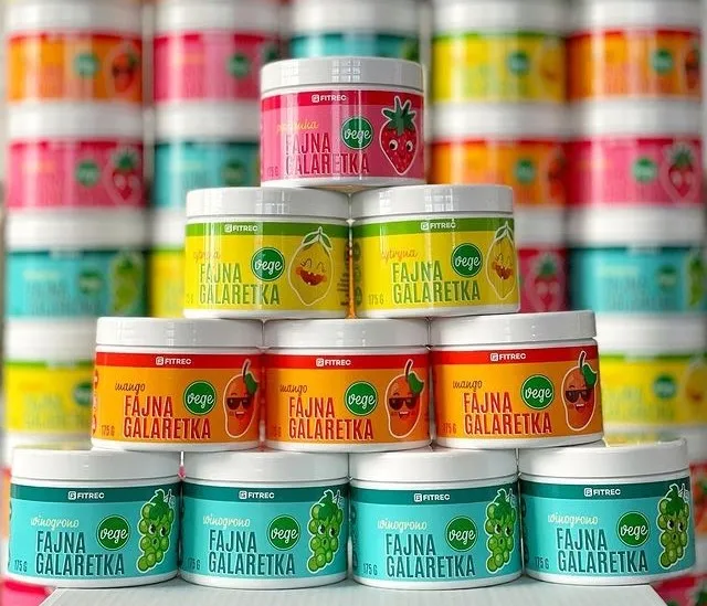 wegańskie galaretki w supermarkecie