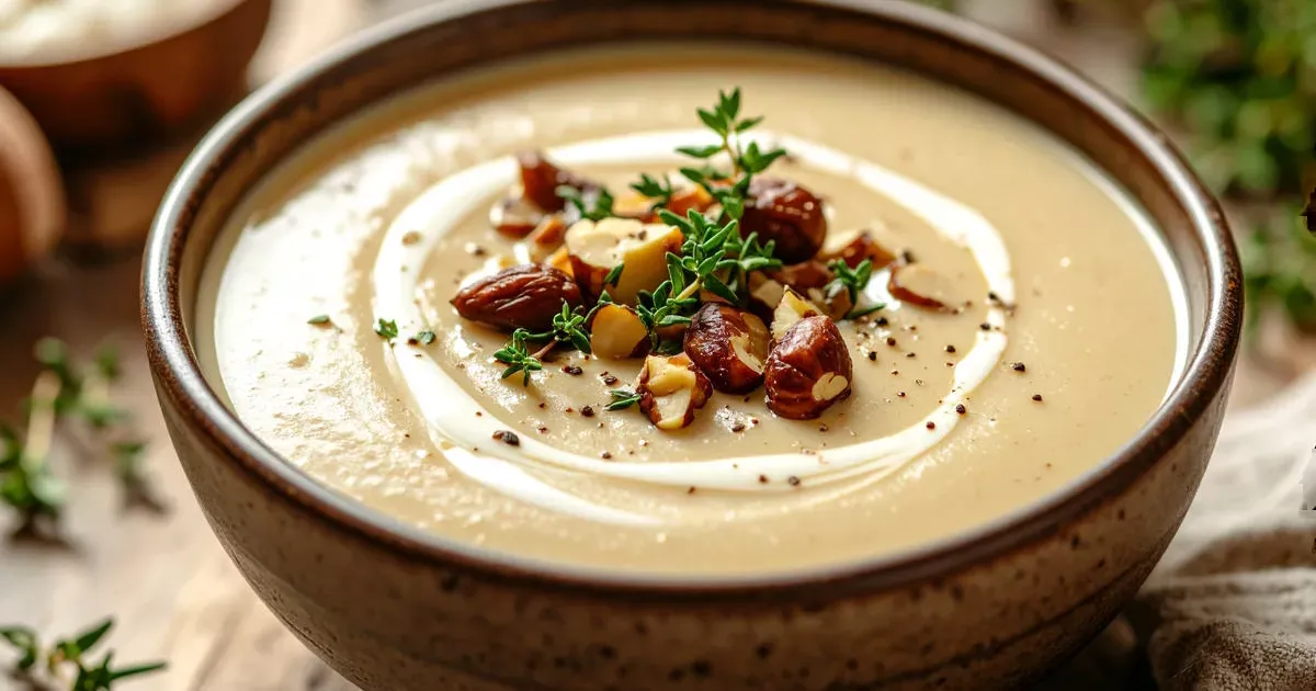 elegante vorspeisensuppe mit garnitur f&uuml;r besondere anl&auml;sse