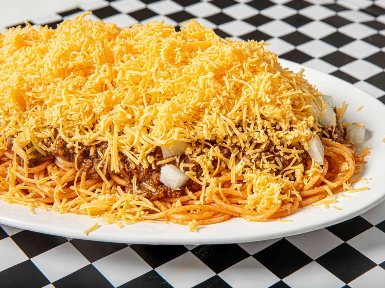 Cincinnati Chili layered dish