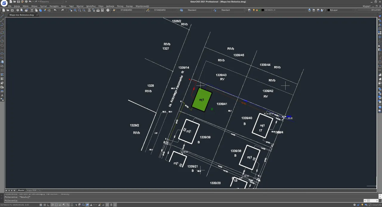 Geodezyjna inwentaryzacja powykonawcza mapa