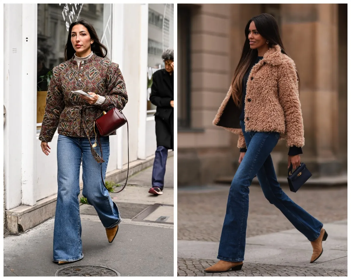 Stylizacje dzwony buty na obcasie