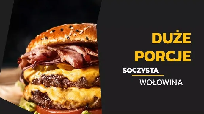 kraftowy burger z wysokiej jakości składnikami