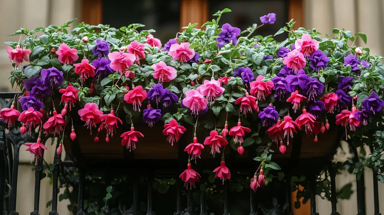 kwiaty do cienia na balkon niecierpki fuksje