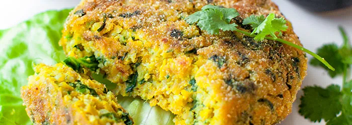 wegetariańskie kotlety dyniowe z kaszą jaglaną