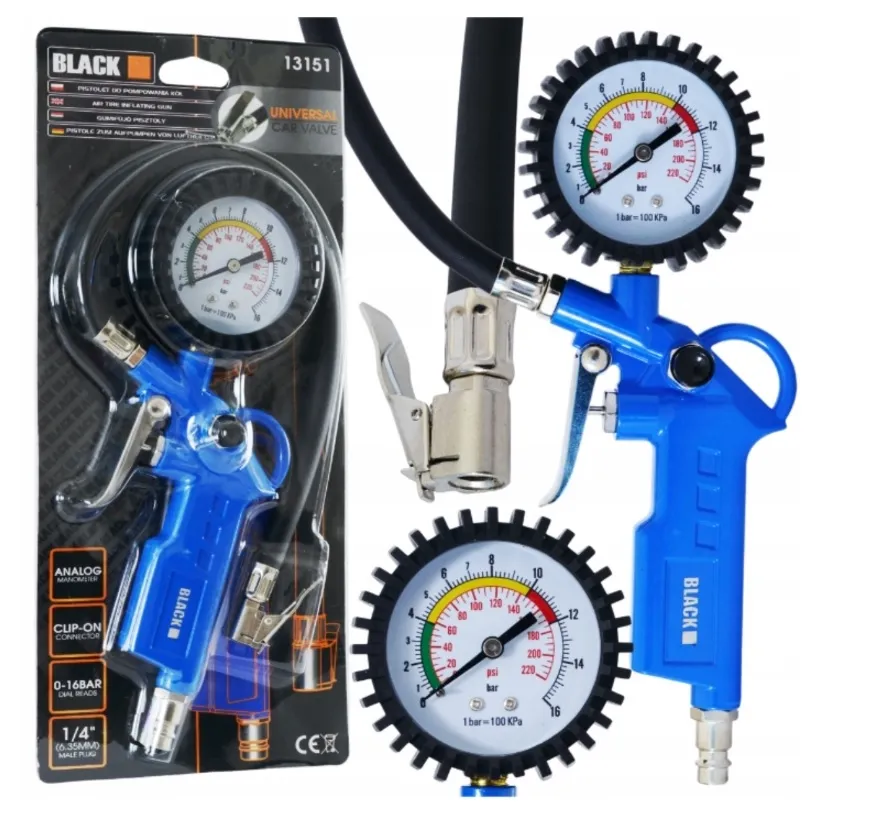 manometr do opon, pompowanie opon na stacji paliw