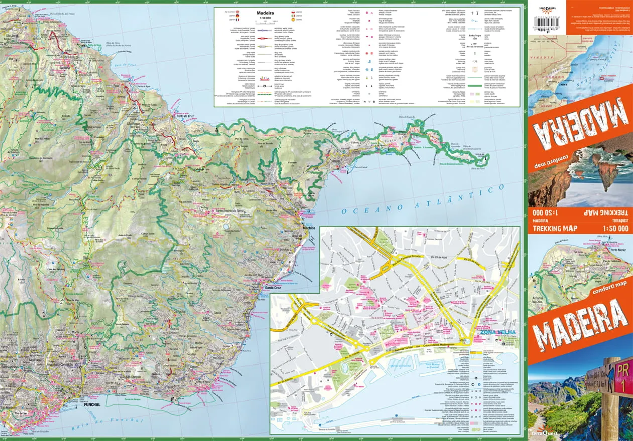 Mapa Madery z zaznaczonymi regionami i miastami
