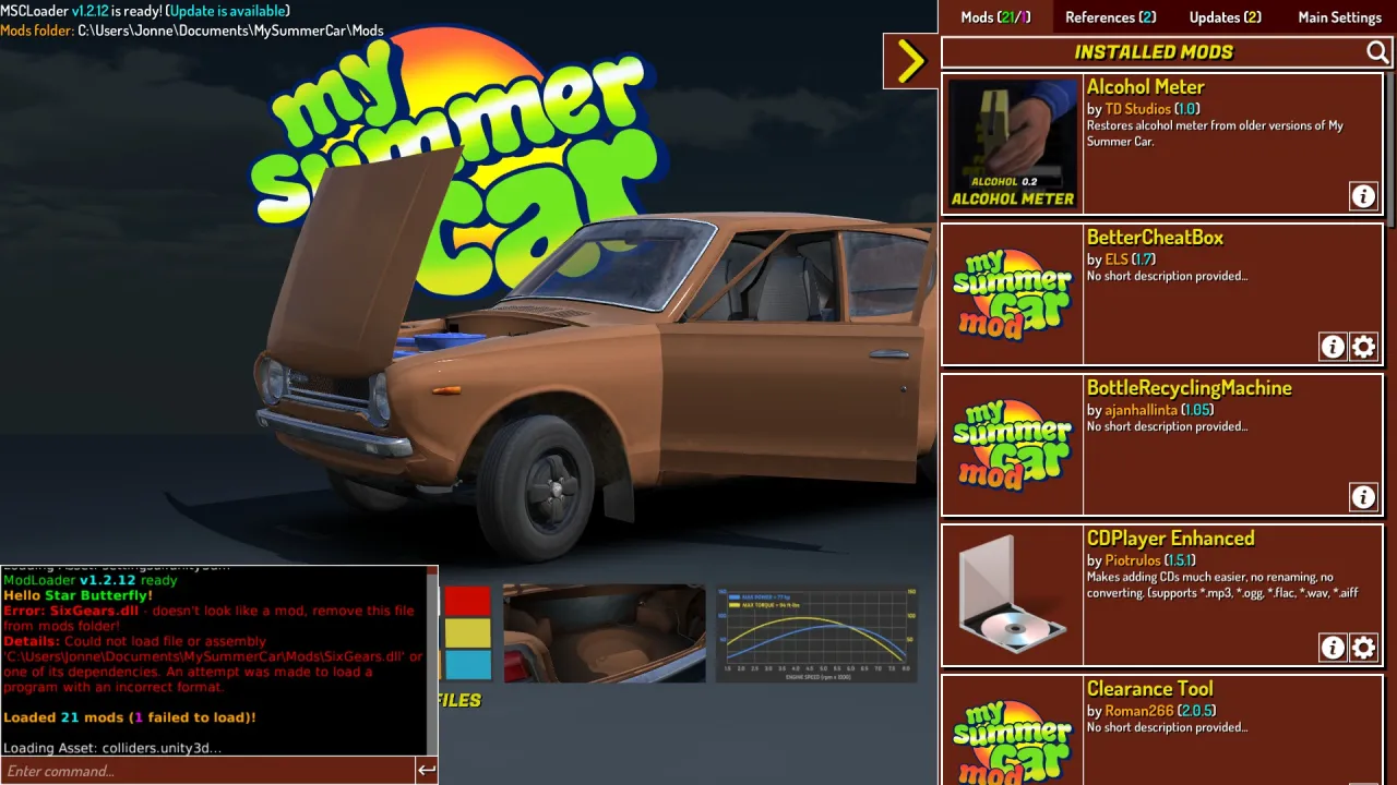 My Summer Car Mod Loader instalacja