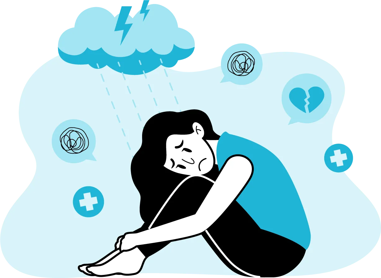 zestresowana osoba trzymająca karty tarota, lęk przed przyszłością