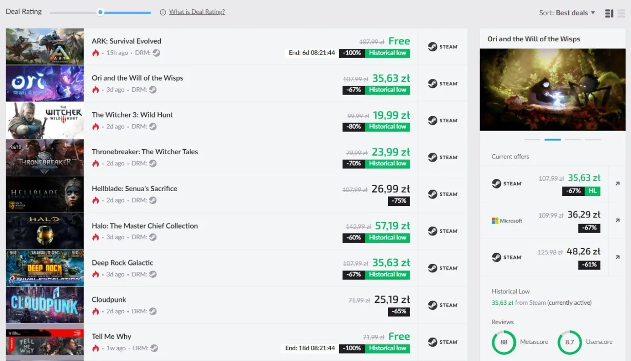 Kalendarz wyprzedaży Steam