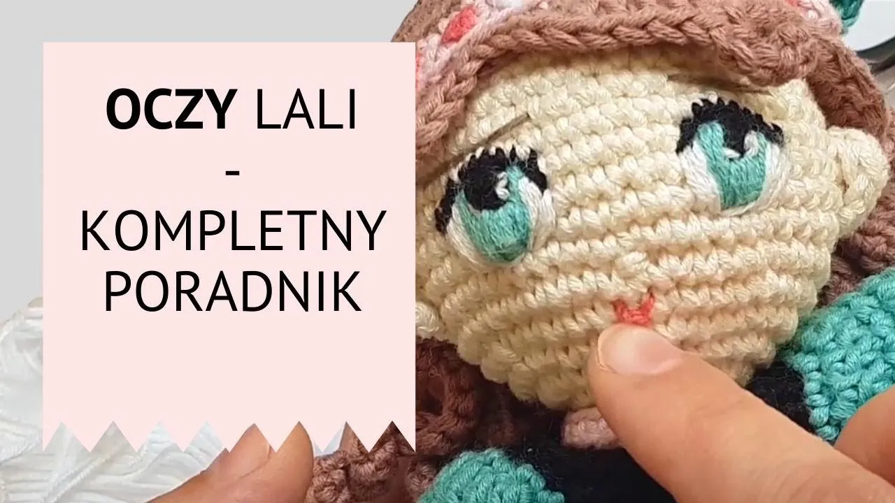 ręcznie haftowane oczy przytulanka