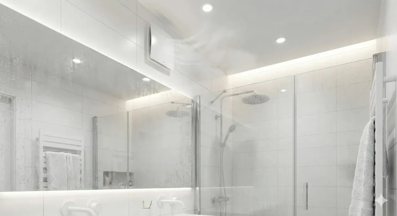 Montaż lustra łazienkowego wentylacja