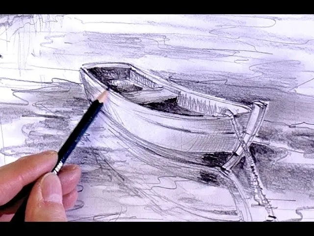 einfaches ruderboot zeichnen schritt f&uuml;r schritt