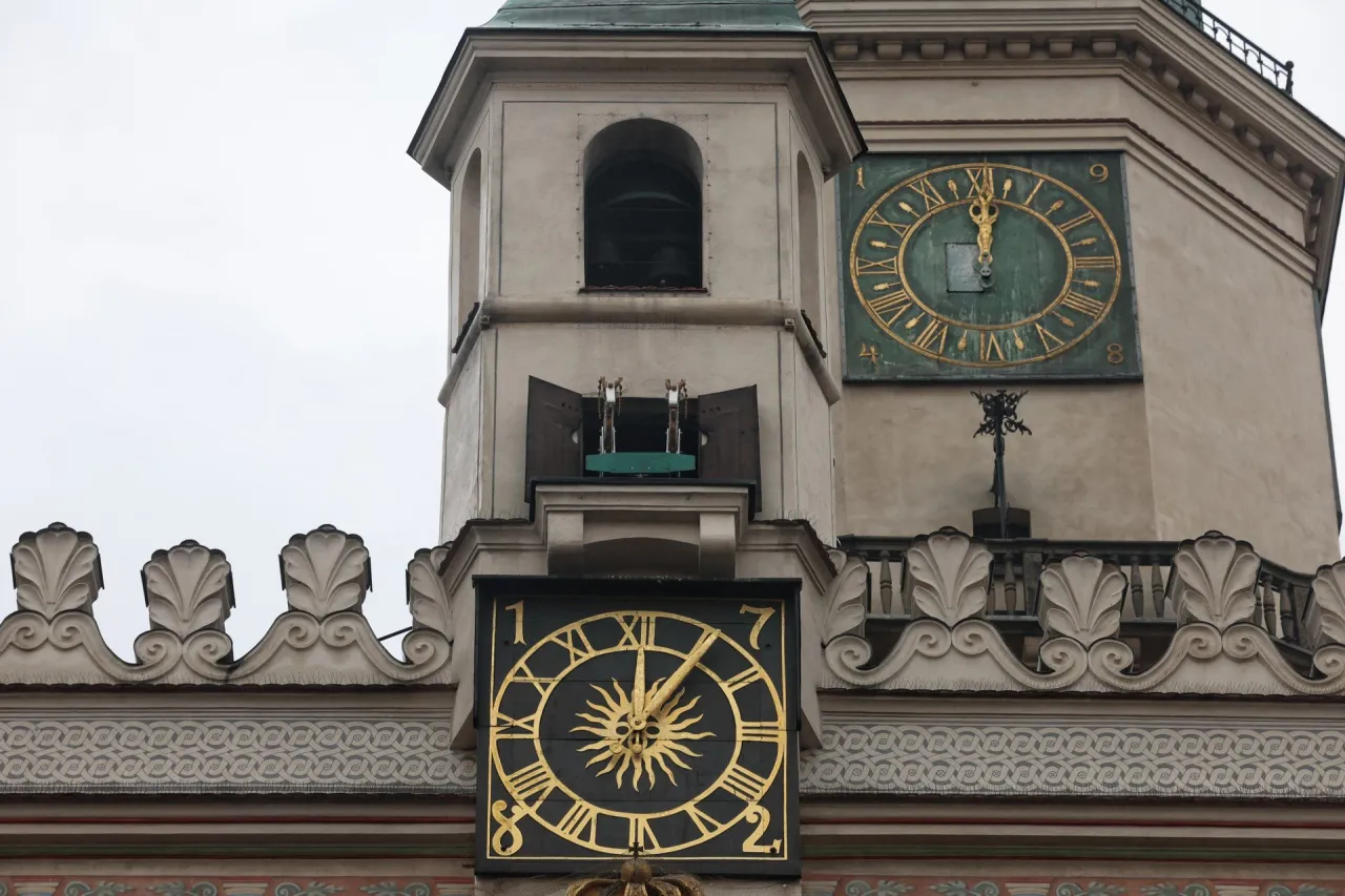 Zegar ratuszowy Poznań koziołki