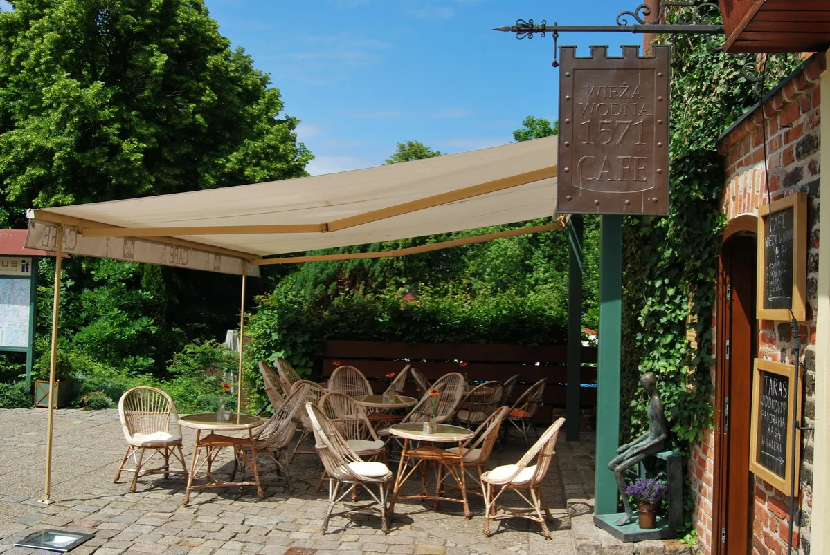 Kawiarnia Frombork widok na Zalew Wiślany