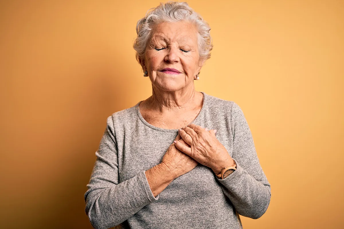 Osoba z niewydolnością serca unikająca podnoszenia ciężarów