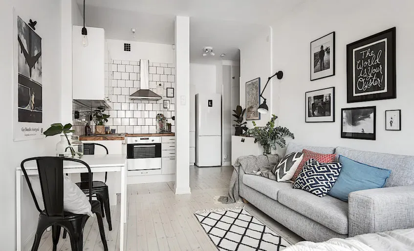 inspiracje małe mieszkanie w bloku przed i po