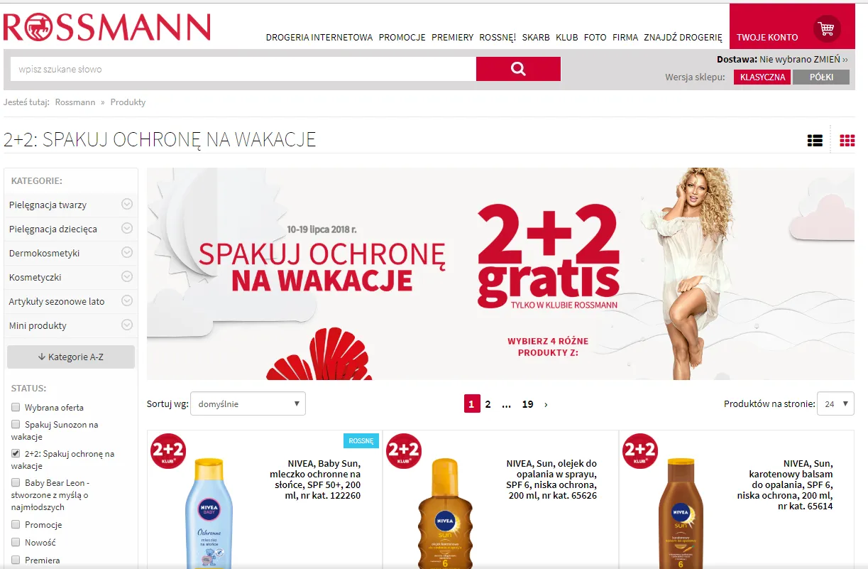 rossmann promocja 2+2 gratis produkty