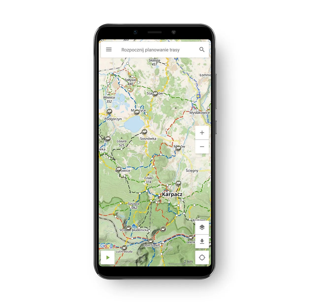mapa turystyczna aplikacja gsb