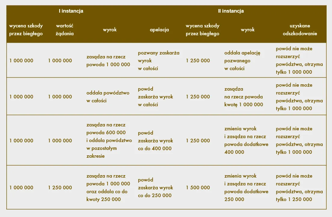 harmonogram postępowania apelacyjnego cywilnego