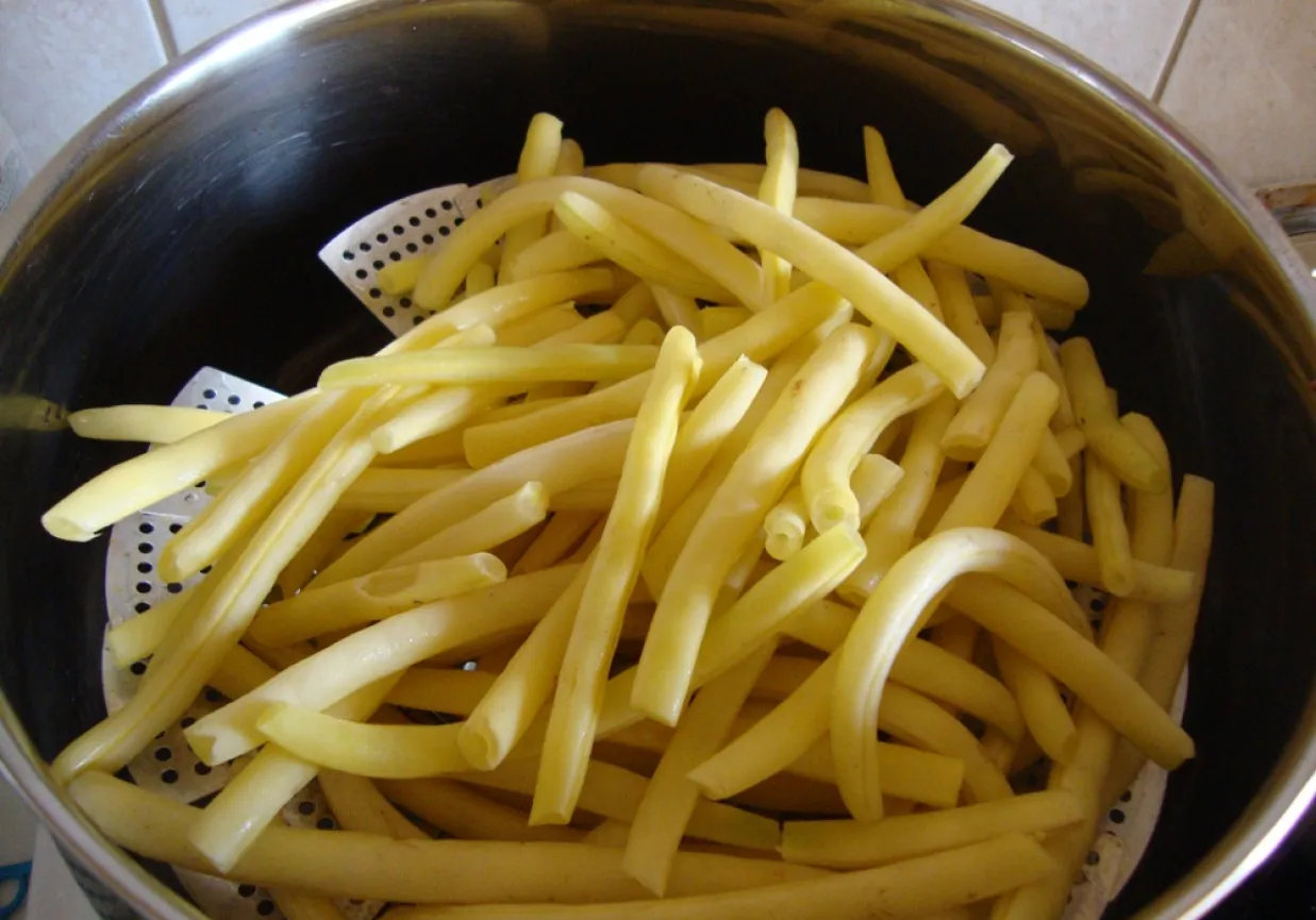 Gotowanie fasolki szparagowej na parze