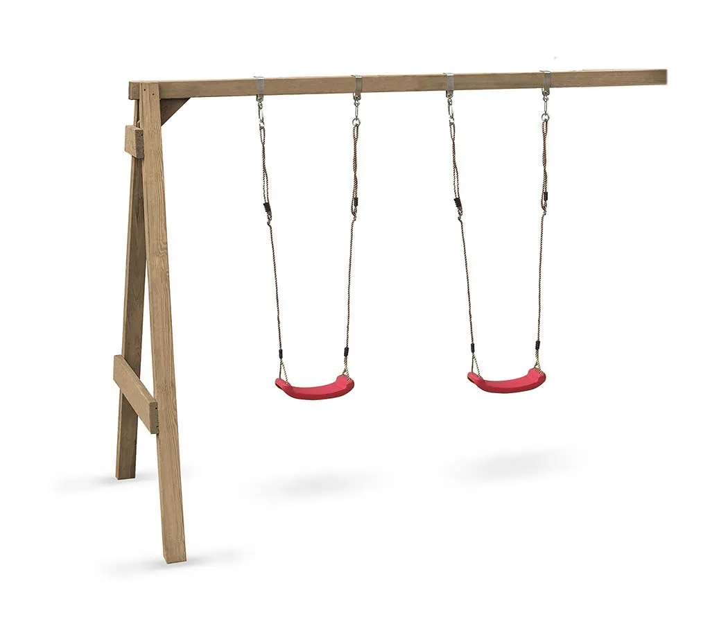 huśtawka stelaż drewniany metalowy kotwienie