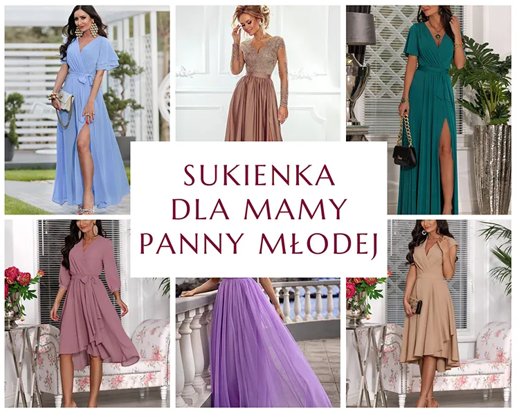 elegancka matka panny młodej w sukience midi na weselu