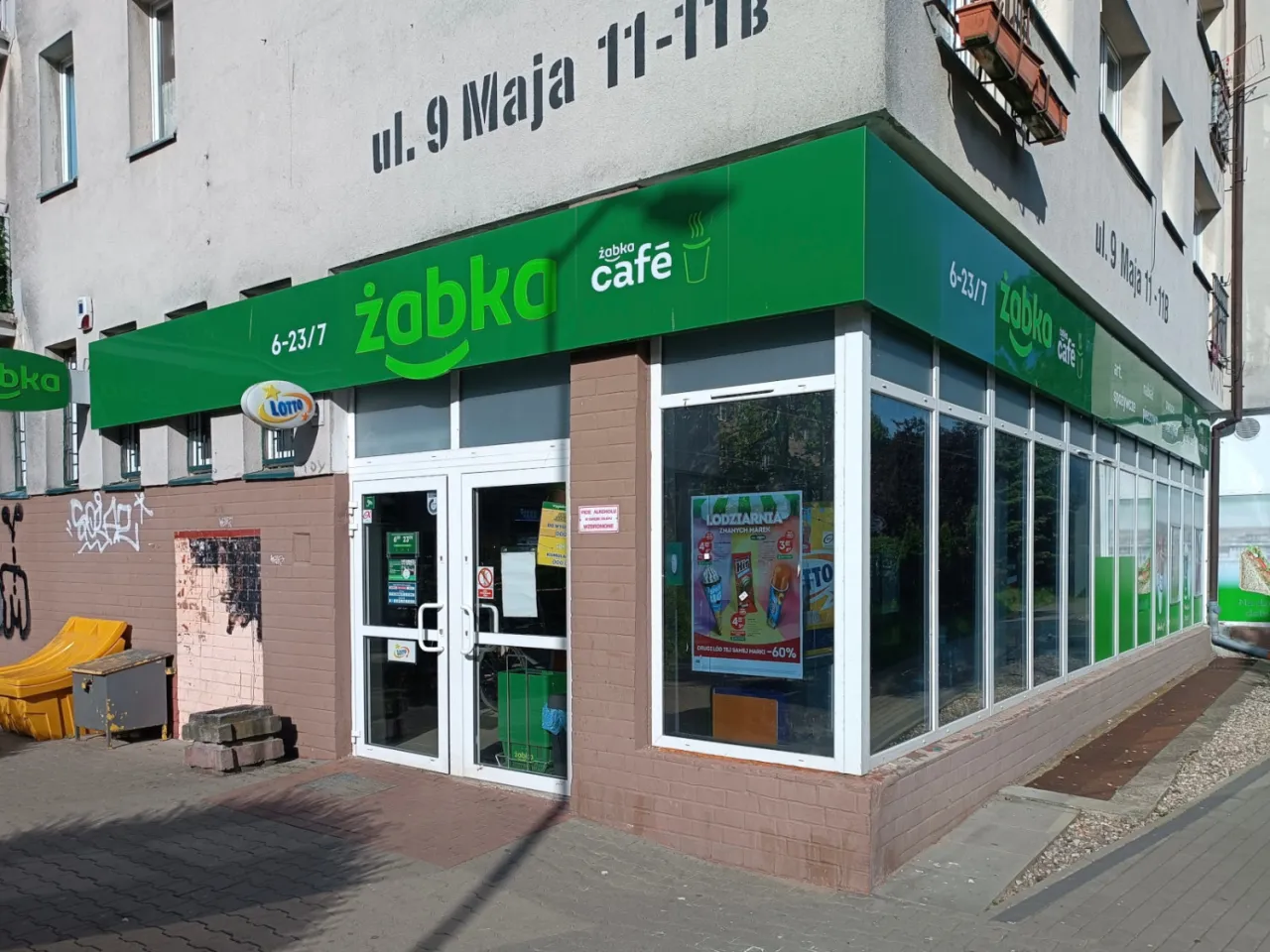 Mapa Szczecina z lokalizacjami sklep&oacute;w Żabka