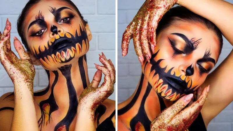 Halloween makijaż podstawowe kosmetyki i akcesoria