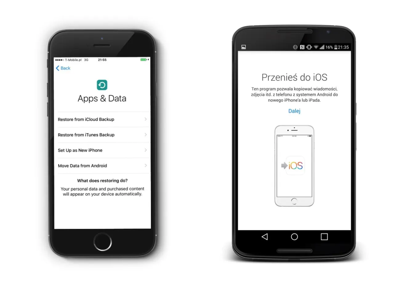 Ekran iPhone'a z opcją 