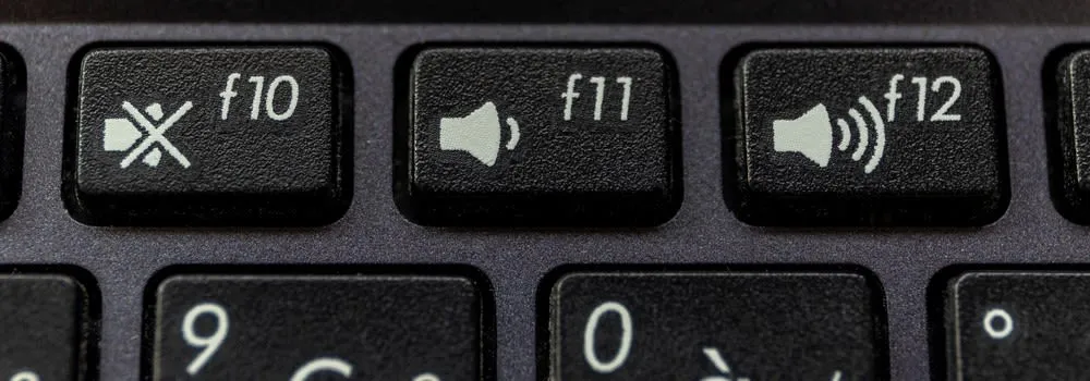 klawisze funkcyjne laptopa ikony głośnika
