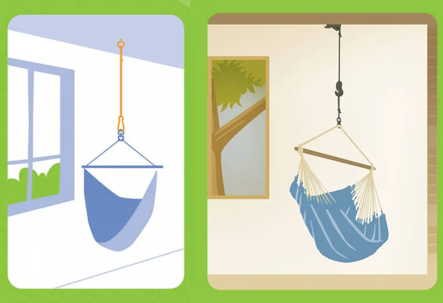 montaż krzesła brazylijskiego w suficie betonowym krok po kroku