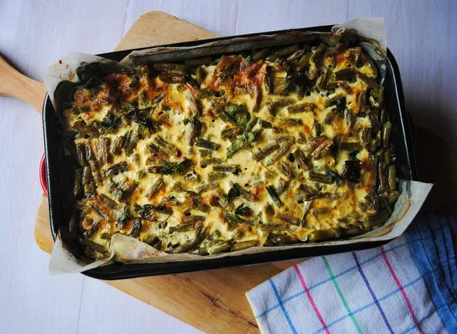 zapiekanka z fasolki szparagowej gotowa