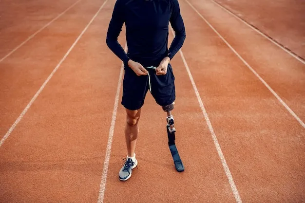 biegacz przygotowujący się do treningu