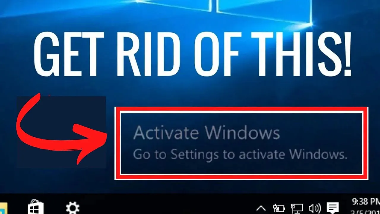 Windows 10 watermark activate windows