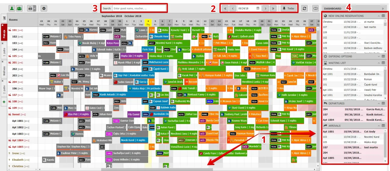 kalendarz rezerwacji wakacji z zaznaczonymi datami