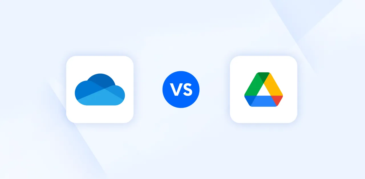 Por&oacute;wnanie ikon OneDrive i Google Drive