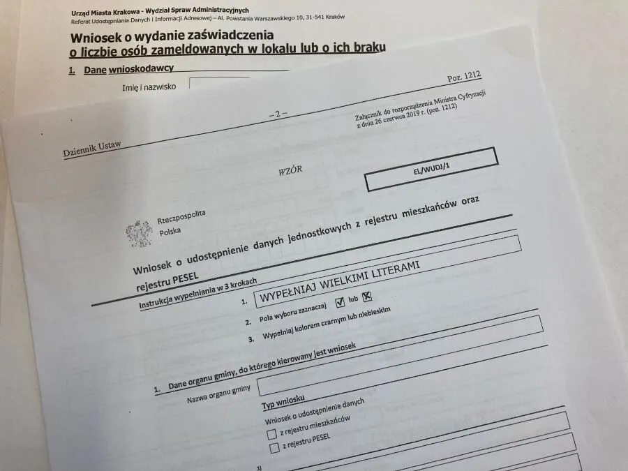 Dokumenty sądowe i PESEL