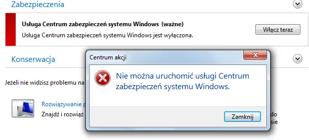 Centrum zabezpieczeń Windows 10