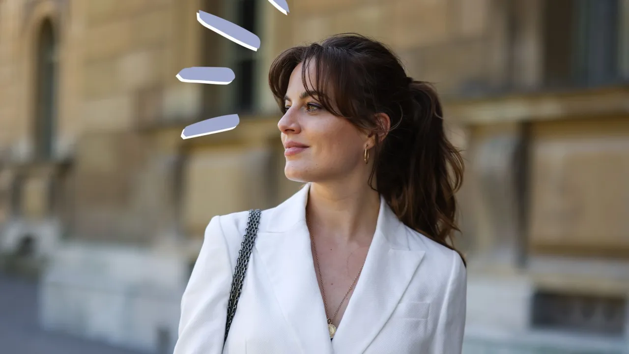 Curtain Bangs glattes Haar Styling