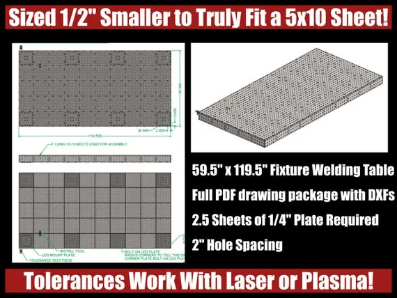 projekt stołu spawalniczego schemat wymiary