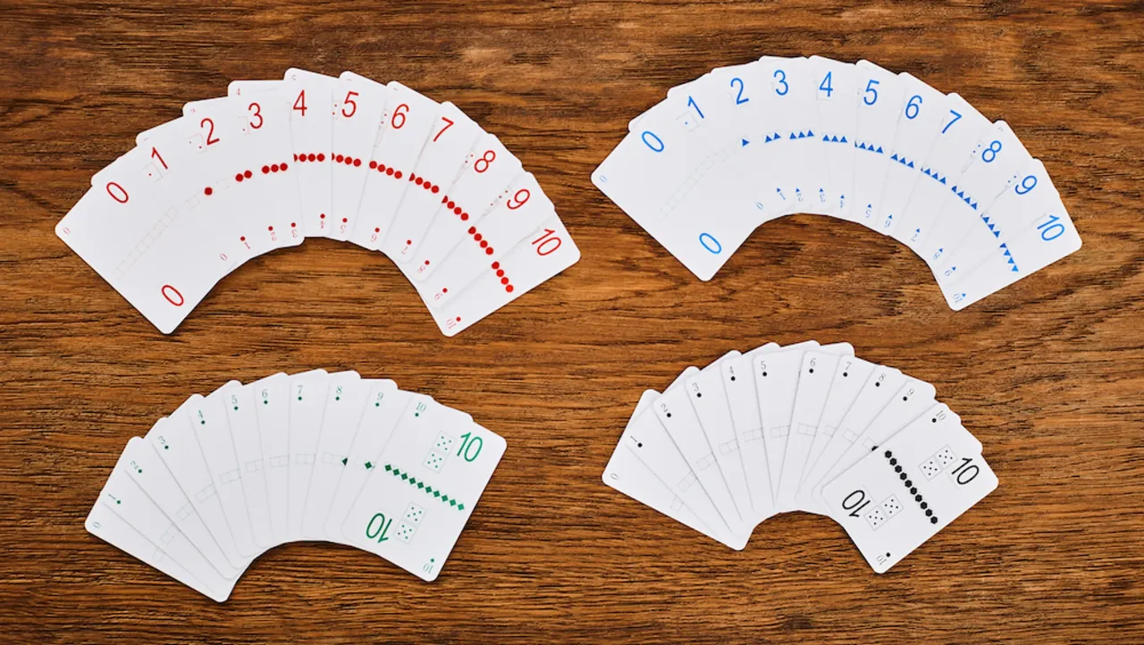 karty binarne pokazujące liczenie od 0 do 3