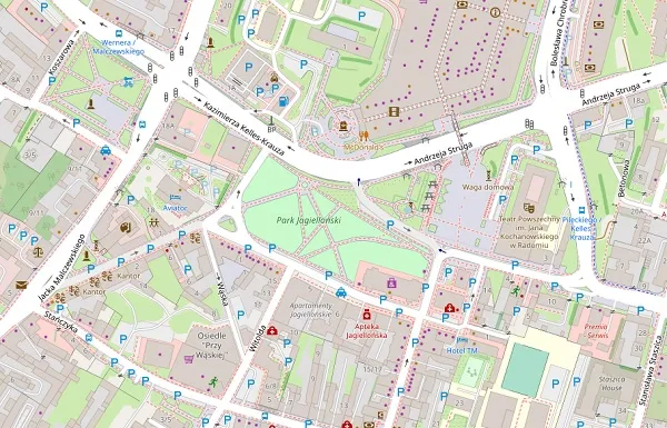 Mapa atrakcji Radomia