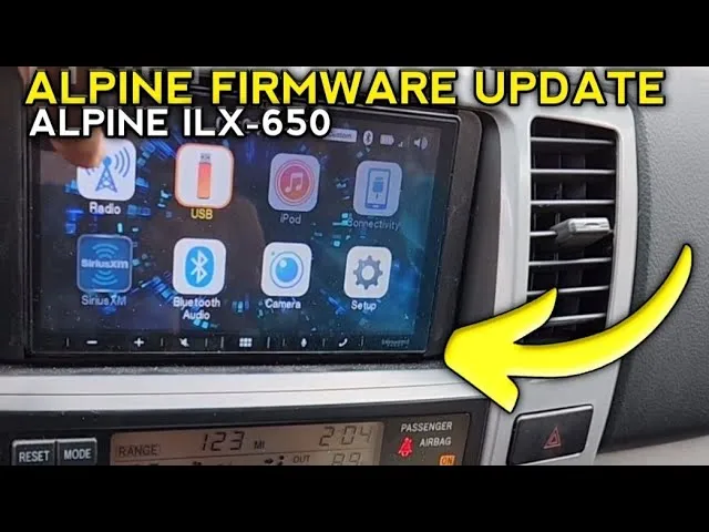 Alpine radio firmware update process