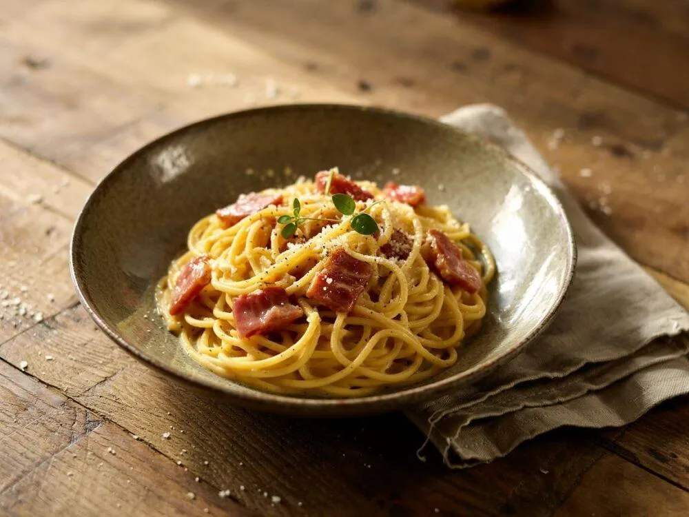 gotowanie spaghetti carbonara krok po kroku