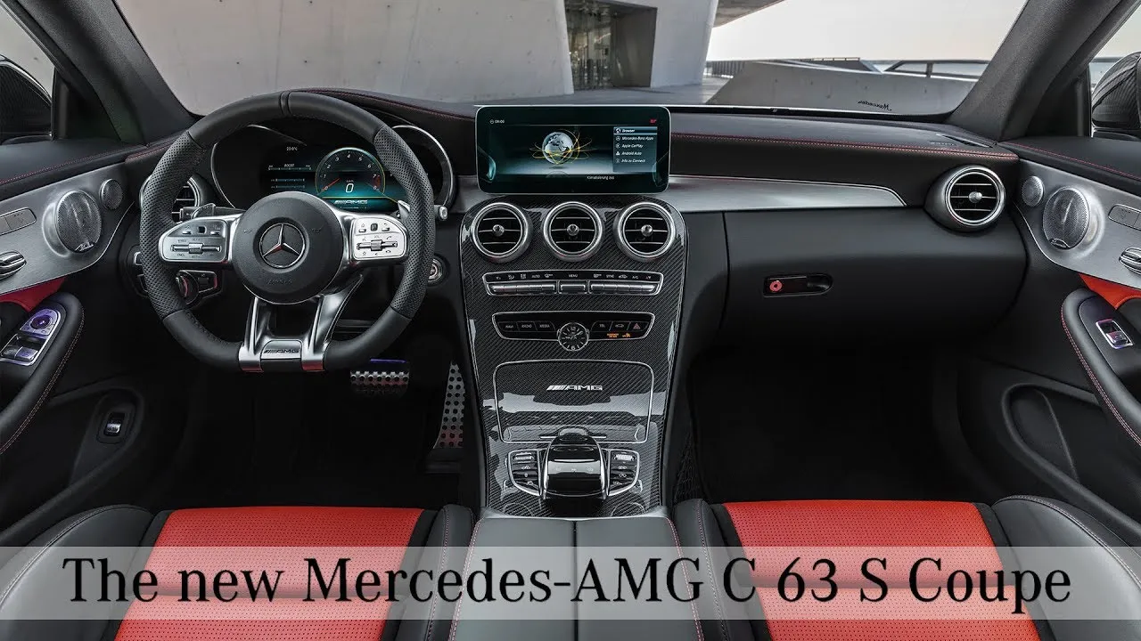 Mercedes-AMG C63 S Coupe W205 wnętrze deska rozdzielcza